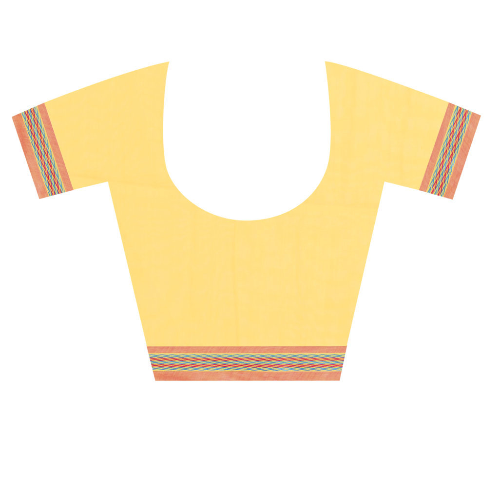 Yellow Pure Cotton Begompuri_Hand Hand Loom Saree (667)